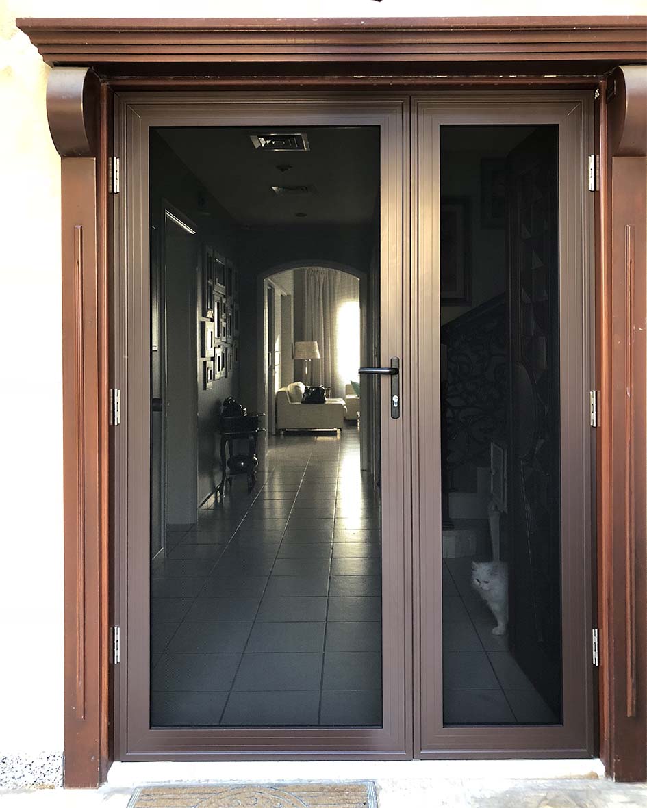 French door brown adj French doors